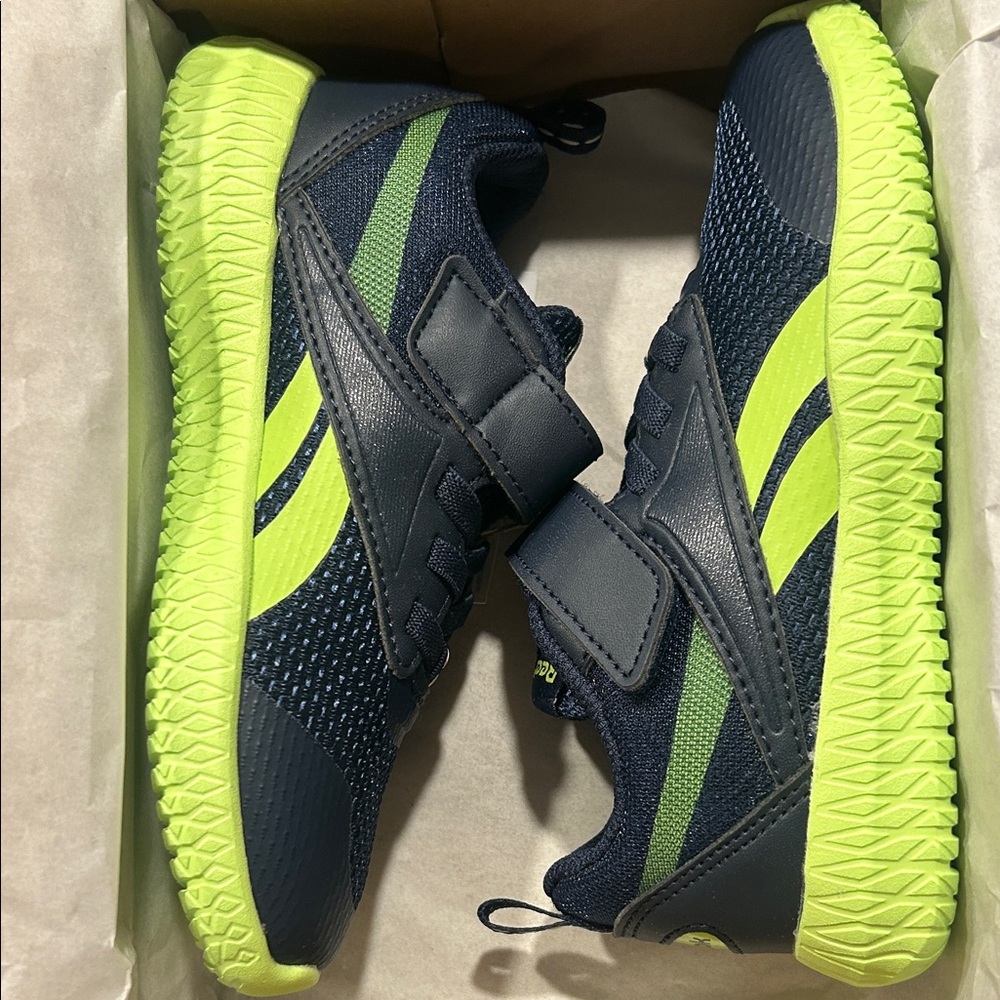 Reebok Kids Sneakers in Navy and Neon Green